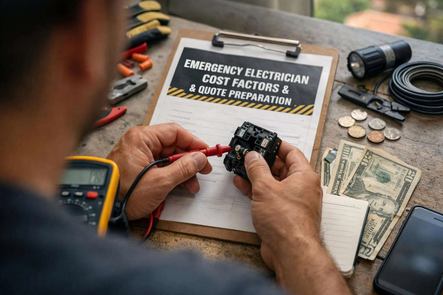 Emergency Electrician Cost Factors and Quote Preparation Riverside, CA
