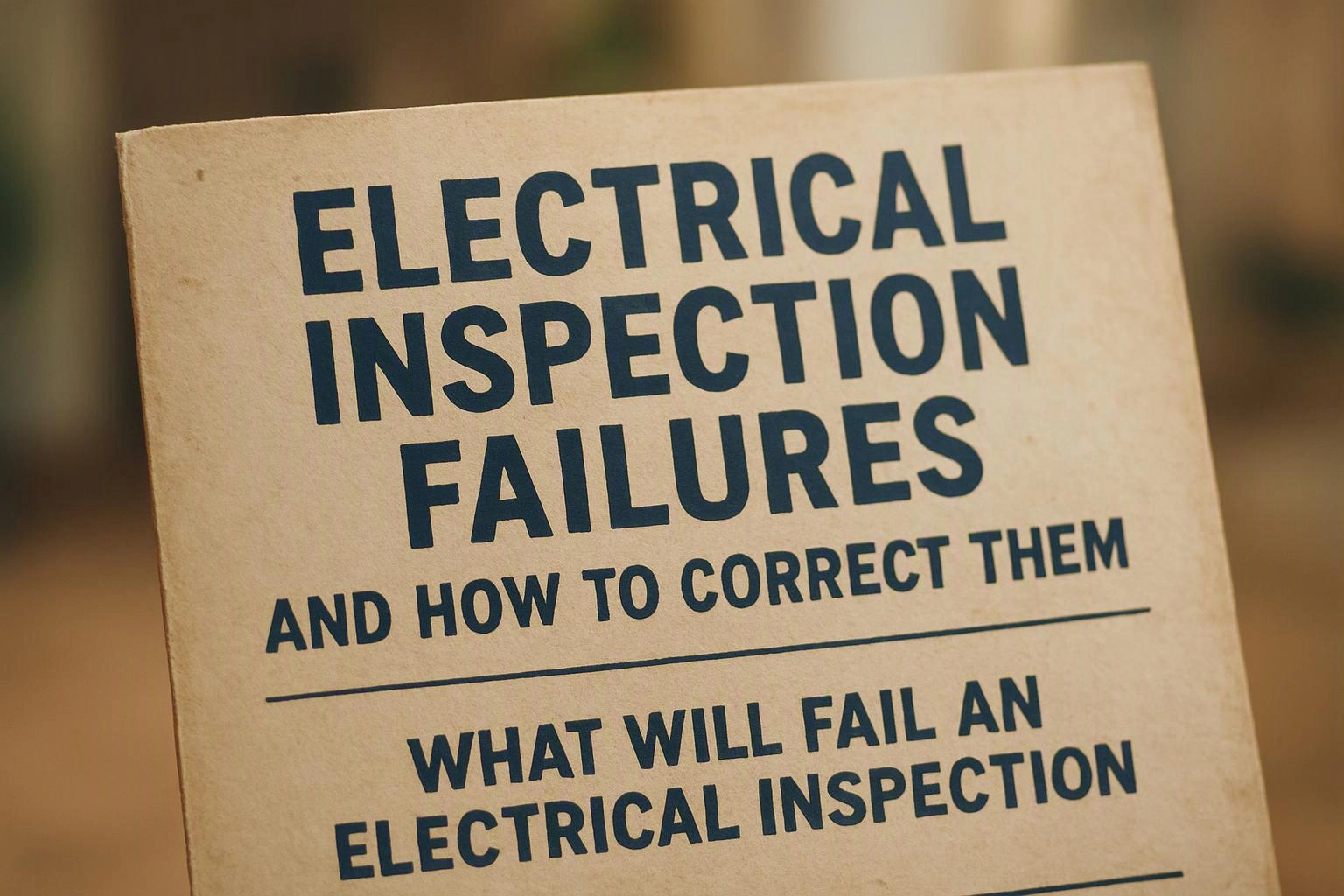 Electrical Inspection Failures and How to Correct Them