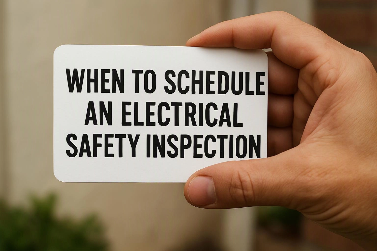 When to Schedule an Electrical Safety Inspection